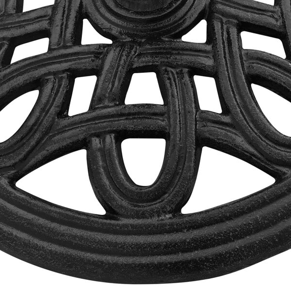 vidaXL Podstavek za senčnik črn 44x44x32 cm lito železo