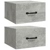vidaXL Stenske nočne omarice 2 kosa betonsko sive 35x35x20 cm