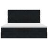 vidaXL Otomanski posteljni okvir z vzmetnicami črn 200x200cm žamet