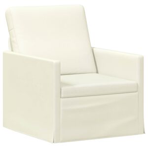 vidaXL Enosobna sofa Krem 70 x 81 x 82 cm Žametna tkanina