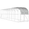 vidaXL Koko&scaron;njak ob steni Srebrna 800 x 200 x 215 cm Pocinkano jeklo