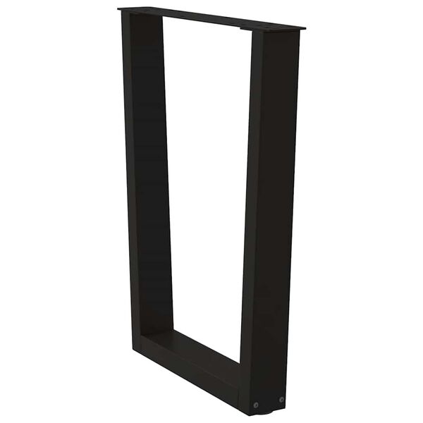 vidaXL Noge za jedilno mizo v obliki črke V, 2 kosa, črne, 60 x (72-73,3) cm, jeklo