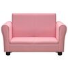 vidaXL Otro&scaron;ki kavč s stolčkom roza umetno usnje