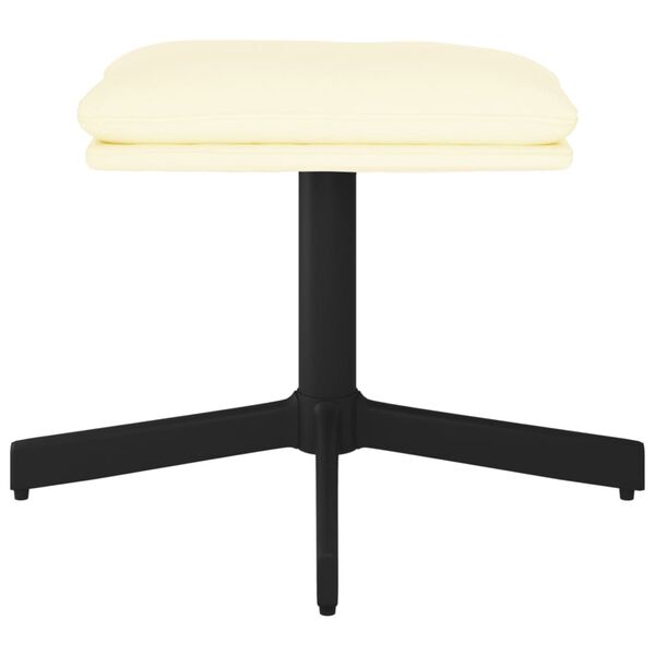 vidaXL Stolček za noge krem 60x60x36 cm umetno usnje