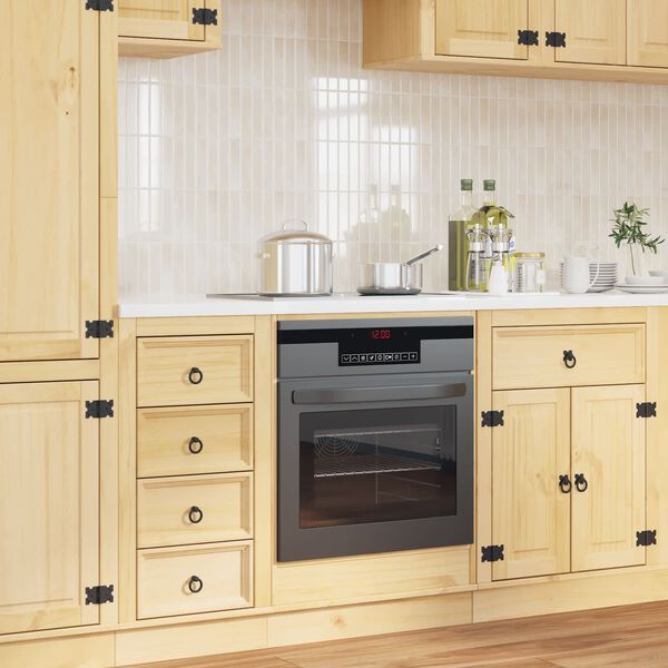 vidaXL Za omarice SKI Medeno Rjava 60 x 46 x 81 cm Masivno borovo les