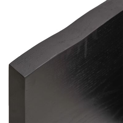 vidaXL Kopalniški pult temno rjav 200x60x(2-4) cm obdelan trden les