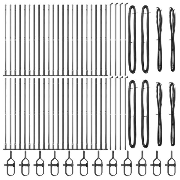 vidaXL Steber ograje. Drugo 52 pcs Siva 3,2 x 3,2 x 78,5 cm Jeklo