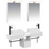 vidaXL Komplet omaric za kopalnico 5 pcs Bela 50 x 14,5 x 70 cm