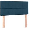 vidaXL Box spring postelja z vzmetnico temno modra 90x210 cm žamet