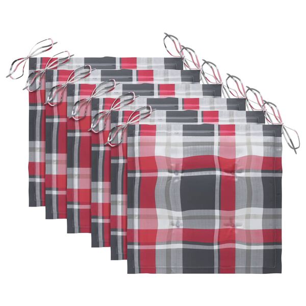 vidaXL Zunanji jedilni stoli 6 kosov z blazinami trden akacijev les