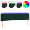 vidaXL LED posteljno vzglavje temno zeleno 180x5x78/88 cm žamet