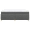 vidaXL Box spring postelja z vzmetnico temno siva 140x200 cm blago