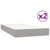 vidaXL Box spring postelja z vzmetnico svetlo siva 200x200 cm blago