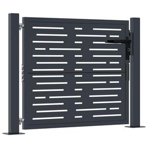 vidaXL Vrtna vrata antracit 100x75 cm jeklena kvadratna oblika
