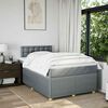 vidaXL Boxspring postelja z vzmetnico svetlo siva 120x190 cm blago