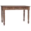 vidaXL Pisalna miza s predali 117x57x75 cm trden mahagonij