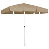 vidaXL Senčnik za na plažo taupe 200x125 cm