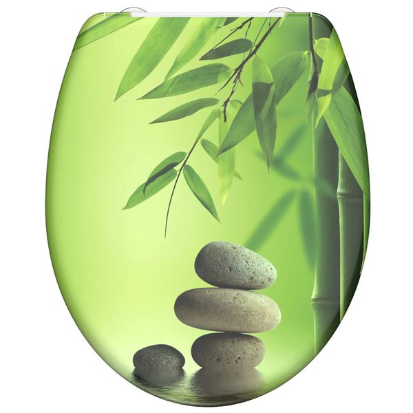 SCH&Uuml;TTE Deska za WC &scaron;koljko z mehkim zapiranjem GREEN GARDEN potisk