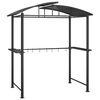 vidaXL Paviljon za žar s policami antracit 210x114x230 cm jeklo