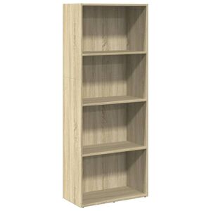 vidaXL Knjižna omara sonoma hrast 60x30x152 cm inženirski les