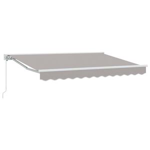 vidaXL Okvir tende Svetlo siva 250 x 200 cm Poliester s PU premazom