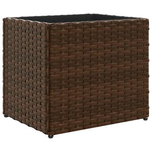 vidaXL Vrtno cvetlično korito rjavo 36x30x32 cm poli ratan