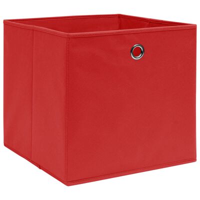vidaXL Škatle za shranjevanje 4 kosi rdeče 32x32x32 cm blago