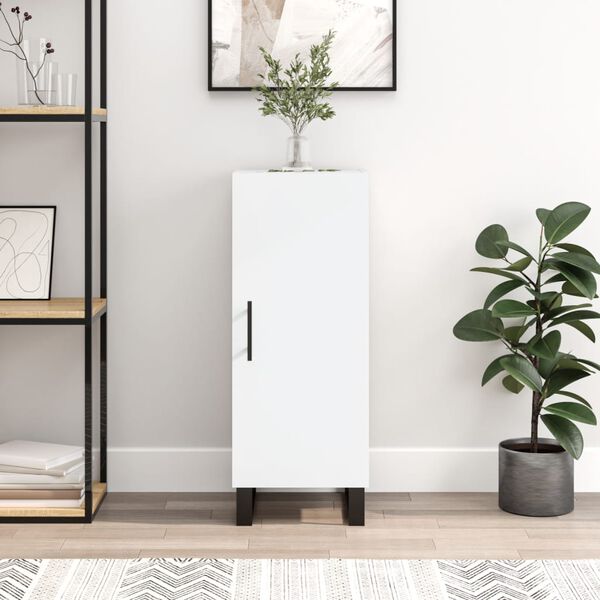 vidaXL Komoda bela 34,5x34x90 cm inženirski les