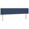 vidaXL LED posteljno vzglavje modro 203x16x78/88 cm blago