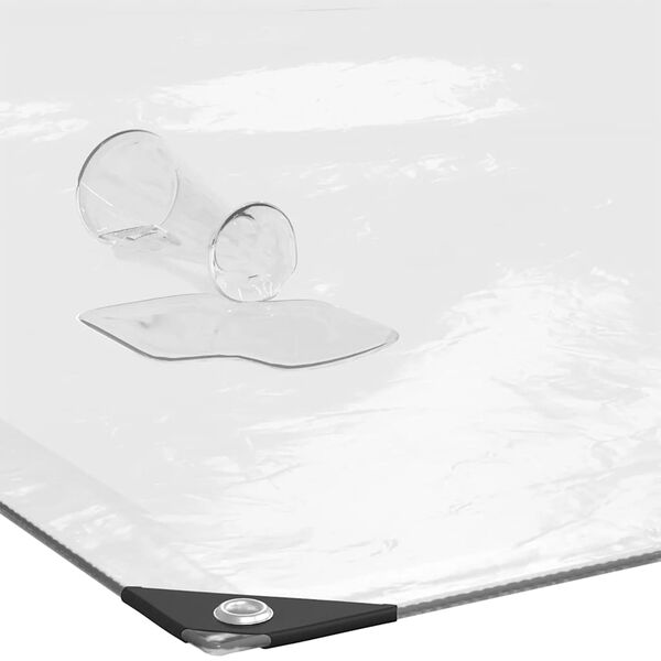 vidaXL Prozorna ponjava z očesci 4x6 m polietilen