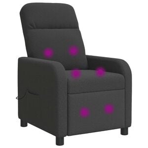vidaXL Masirni ležalnik Temno siva Boucl&eacute;