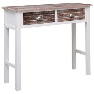 vidaXL Konzolna mizica rjava 90x30x77 cm les