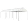vidaXL Paviljon s streho bel 11,15x2,28x2,69 m polietilen