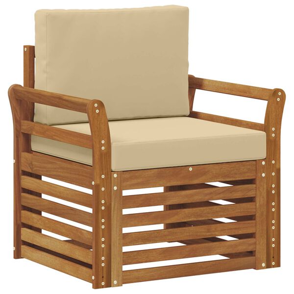 vidaXL Zunanja garnitura za sedenje Masivno akacijevo les in poliester