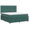vidaXL Postelja boxspring z vzmetnico Temno zelena 140 x 200 cm Žamet