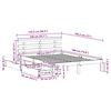 vidaXL Posteljni okvir s predali vo&scaron;čeno rjav 140x190 cm borovina