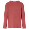 Otroška majica z dolgimi rokavi visoki ovratnik žgano rdeča 116
