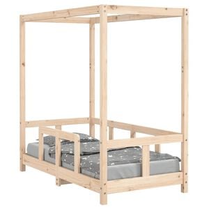 vidaXL Otro&scaron;ki posteljni okvir 70x140 cm trdna borovina