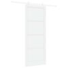 vidaXL Drsna vrata 93 x 232 cm Inženirski les Bela