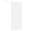 vidaXL Drsna vrata 93 x 202 cm Inženirski les Bela