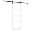 vidaXL Drsna vrata ORKDAL Bela 83 x 202 cm Trden borov les in steklo