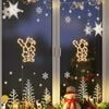 vidaXL Božična razsvetljava Santa Silhouette 2 kosa 35 LEDs Warm White