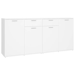 vidaXL Komoda bela 160x36x75 cm iverna plo&scaron;ča