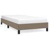 vidaXL posteljni okvir brez vzmetnice Taupe 90x190cm Tkanina