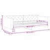 vidaXL Raztegljiva postelja temno siva 90x200 cm blago
