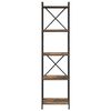 vidaXL Knjižna polica Dimljeni oreh 40 x 30 x 155 cm Konstruiran les