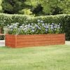 vidaXL Vrtna visoka greda rusty 240x80x45 cm corten jeklo