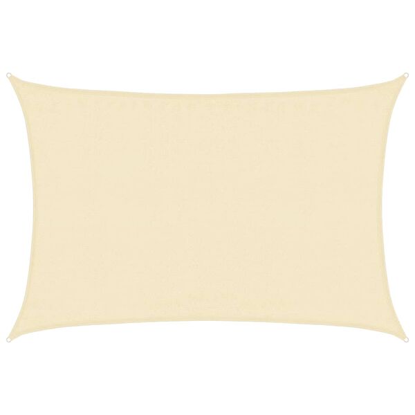 vidaXL Senčno jadro 160 g/m² krem 3,5x4,5 m HDPE