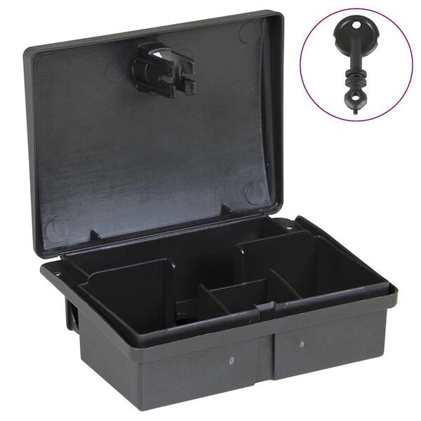 vidaXL Pasti za miši 10 kosov ?rne 13x10x4 cm