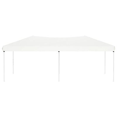 vidaXL Zložljiv vrtni šotor bel 3x6 m